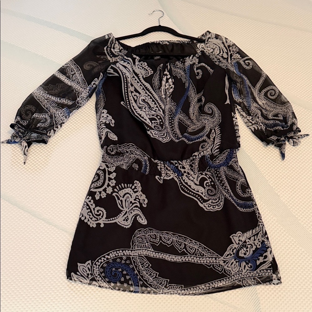 White House Black Market Paisley Dress Small